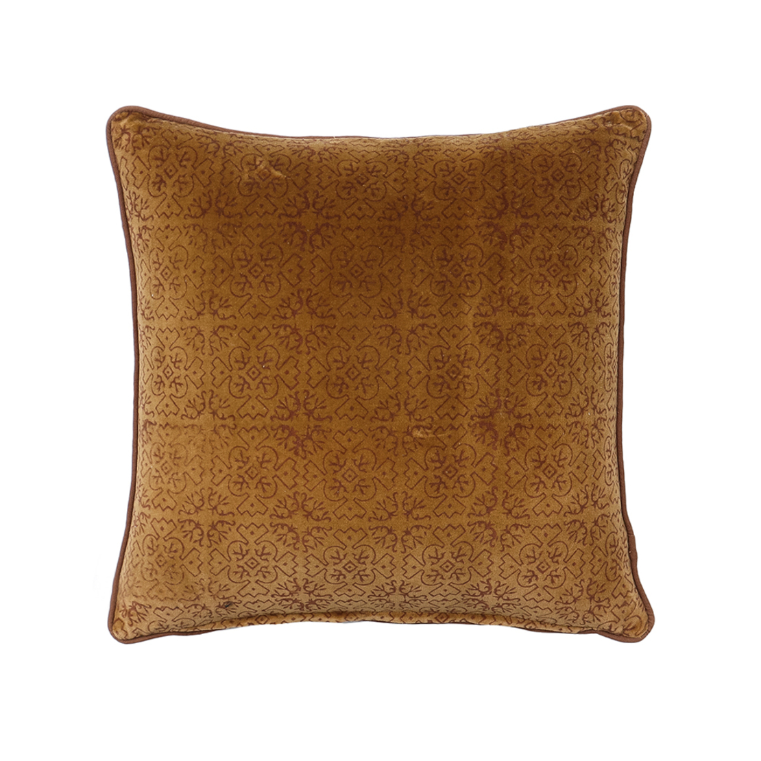 SUNDIAL C DECOR CUSHION COTTON VELVET CARAMEL 50x5