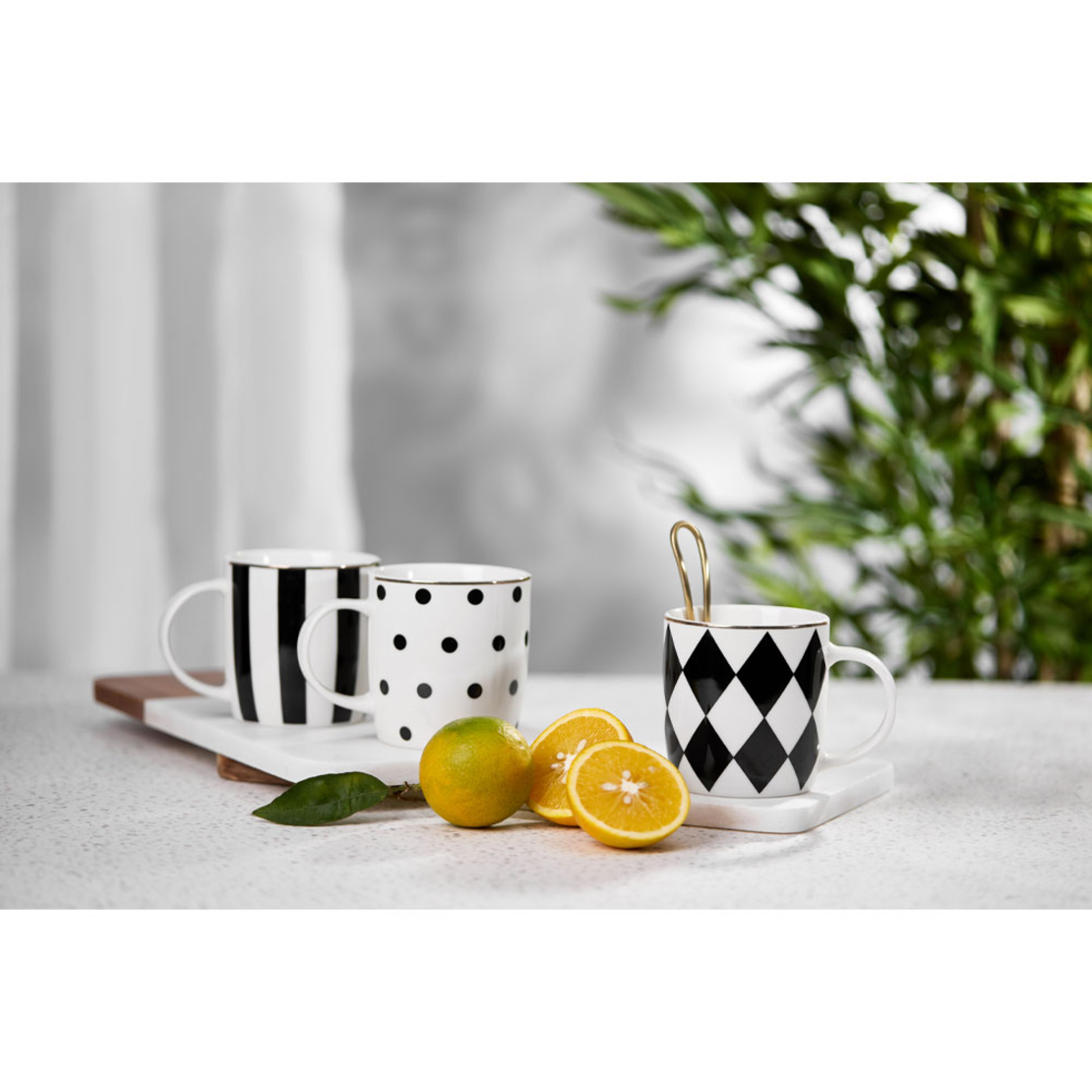 JOLIE ROMBUS MUG NEW BONEWHITE BLACK GOLD D