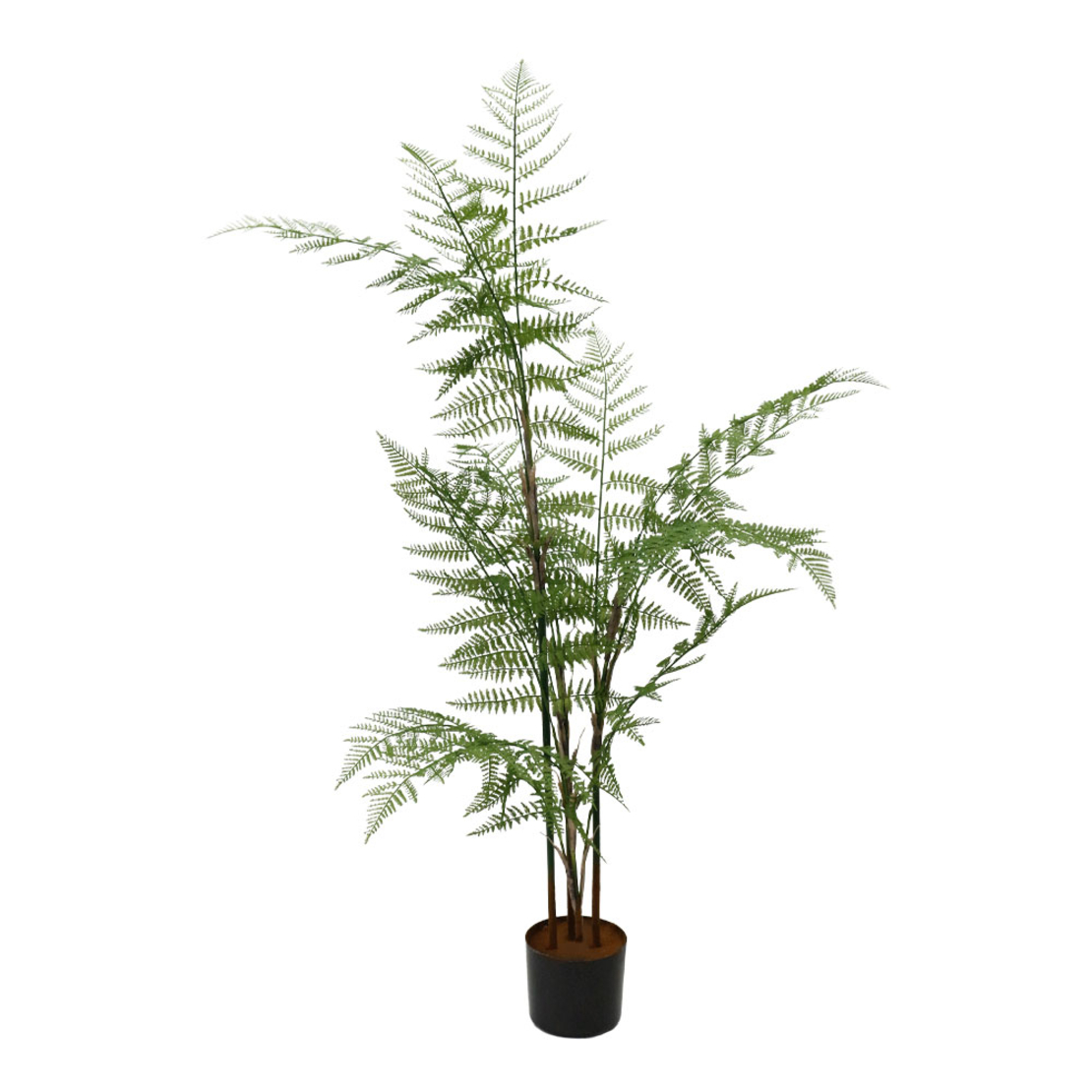 HERICIUM FERN ARTIFICIAL PLANT IN POT GREEN BLACK
