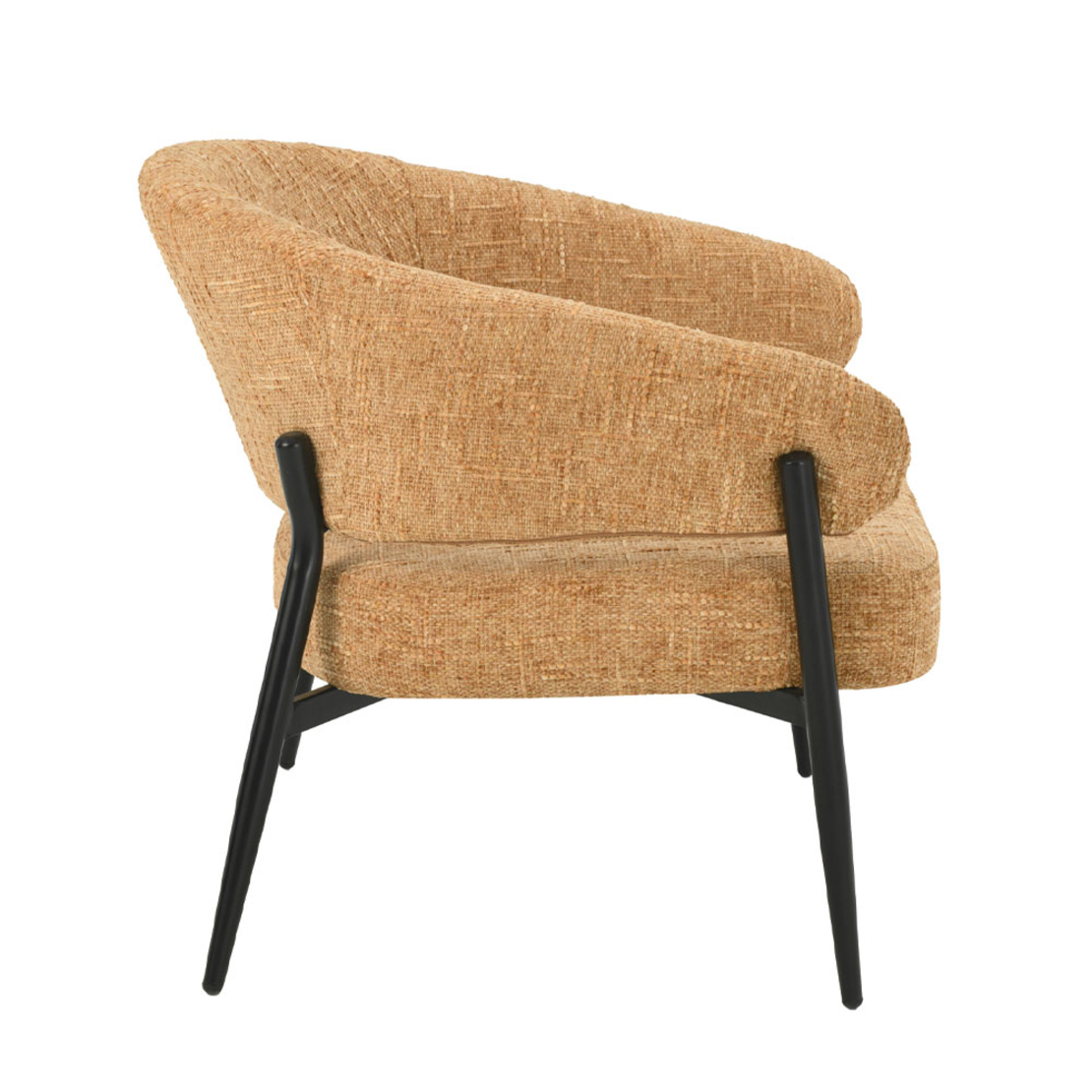 MORITZ ARMCHAIR FABRIC MUSTARD METAL BLACK E1 PRC