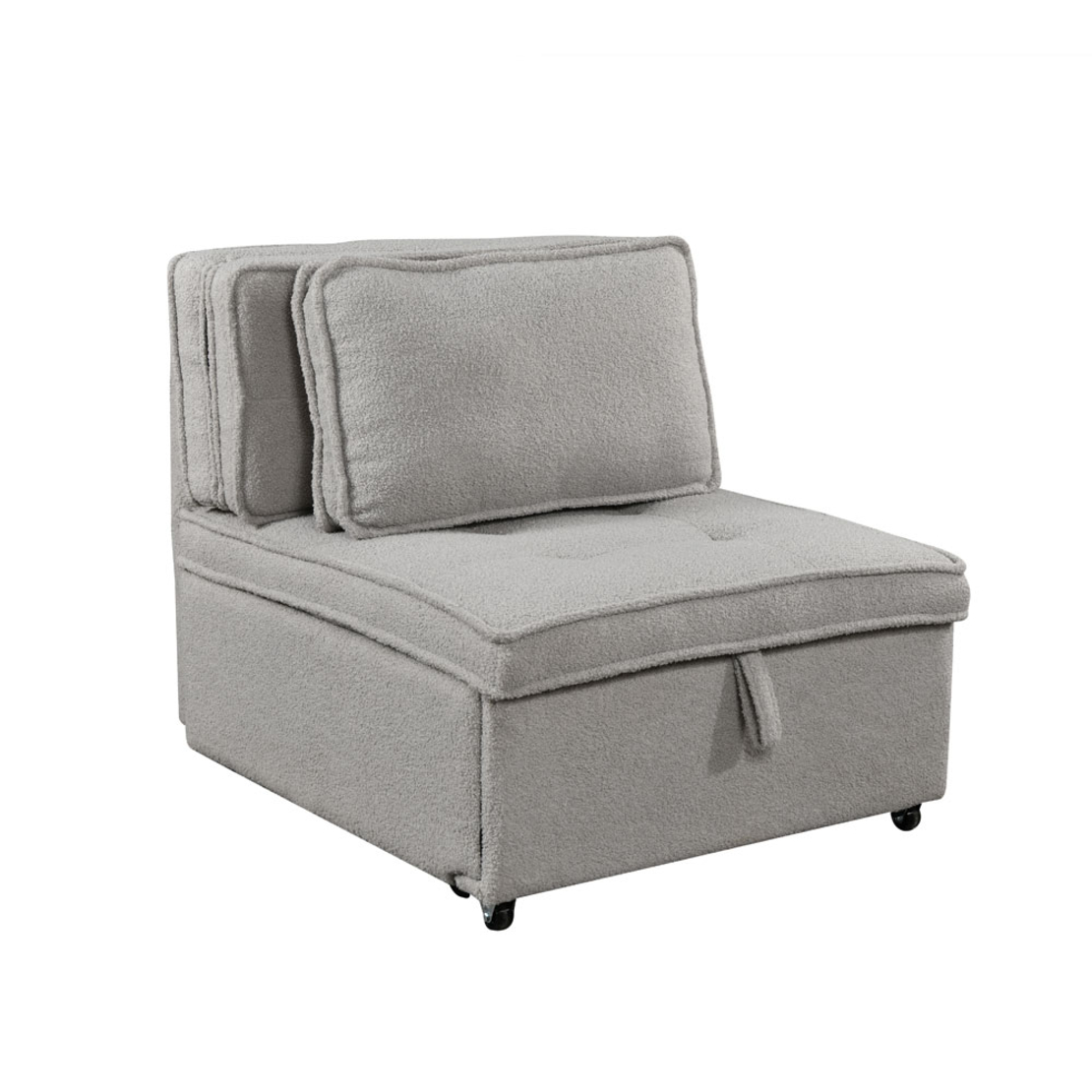 SLEEP ARMCHAIR BED FABRIC GREY FABRIC E1