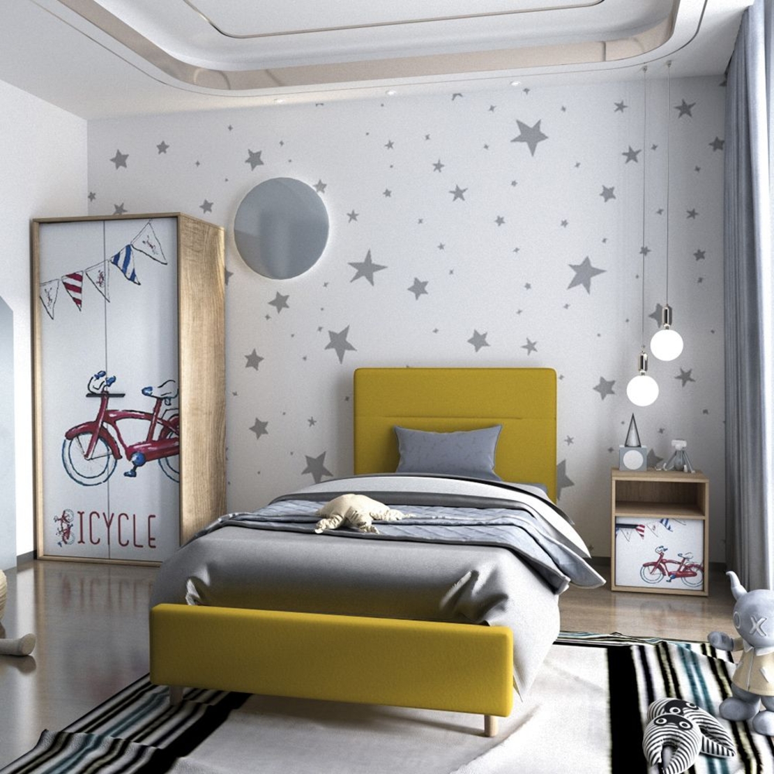 BICYCLE WARDROBE MELAMINE SONOMA WITH PATTERN 90x50xH190cm E1 EU