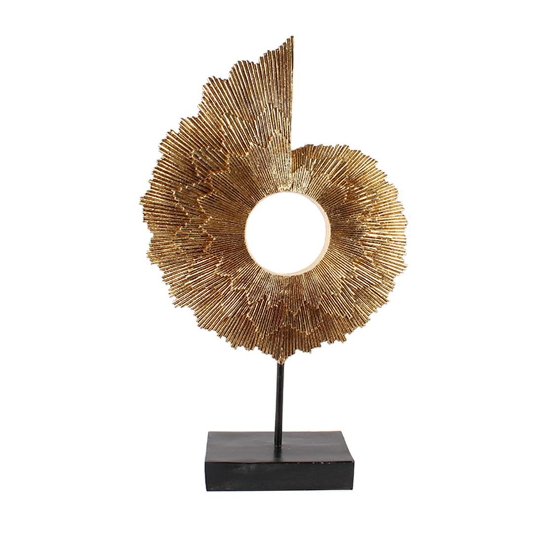 MALI DECO TOTEM POLYRESIN GOLD BLACK 31,5x9,5xH52,
