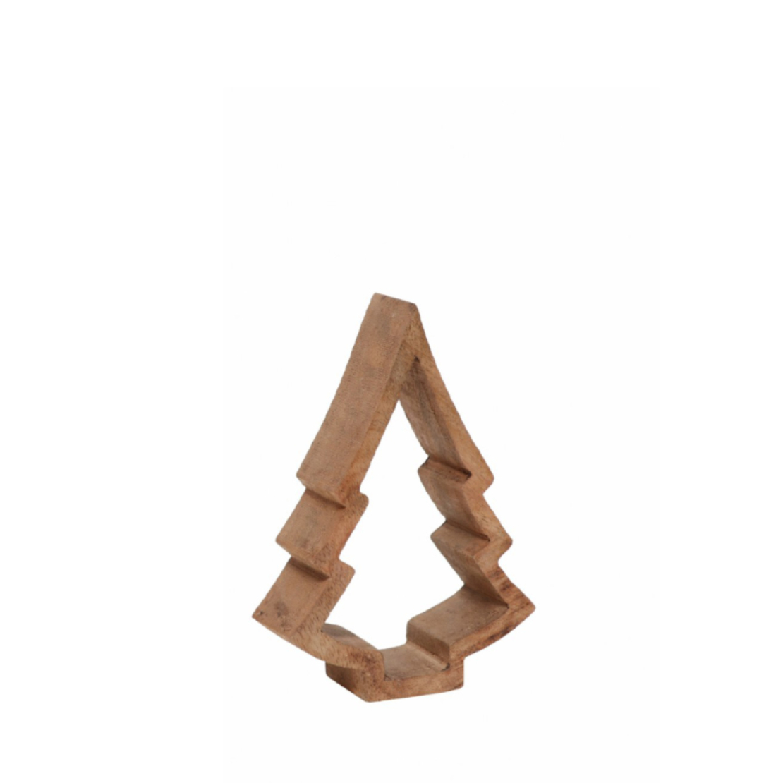 XMAS CHARM TREE WOOD MANGO NATURAL 12x4xH14cm IN