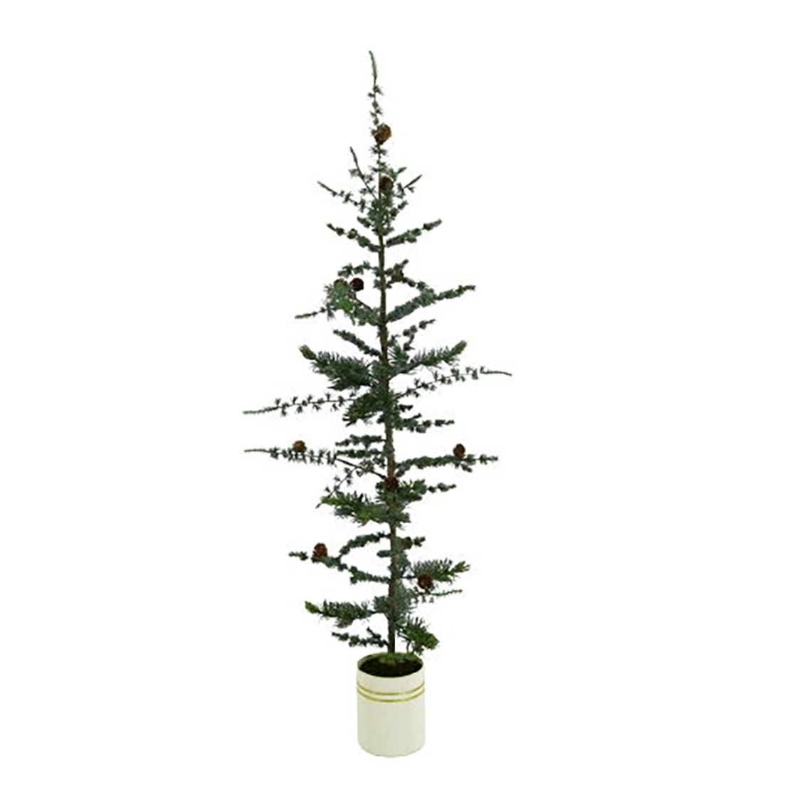 XMAS AZOBE TREE IN LITTLE POT PVC PE GREEN WHITE D