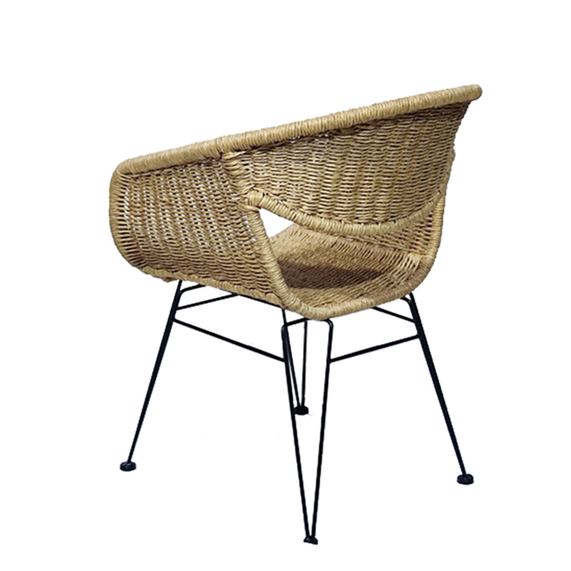 HAVANA CHAIR PE WOVEN NATURAL BLACK 59x64xH80cm PRC
