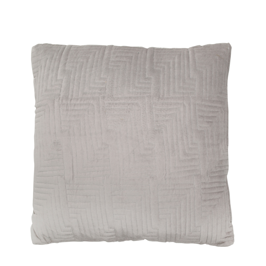 SILVER Z DECOR CUSHION FABRIC GREY 50x50xH10cm IN