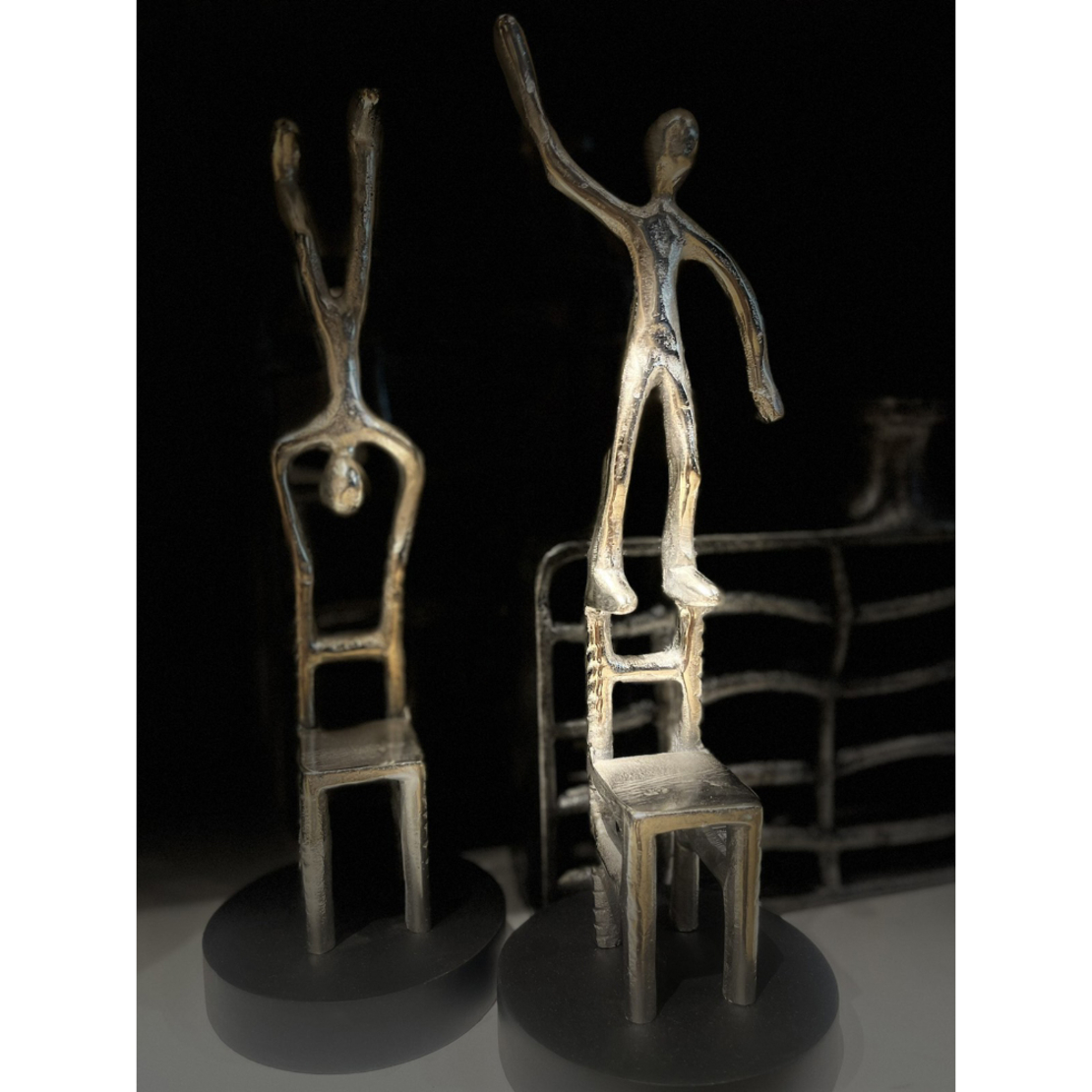 RAGEL 2 DECO FIGURE ALUMINIUM SILVER BLACK 12xH34c