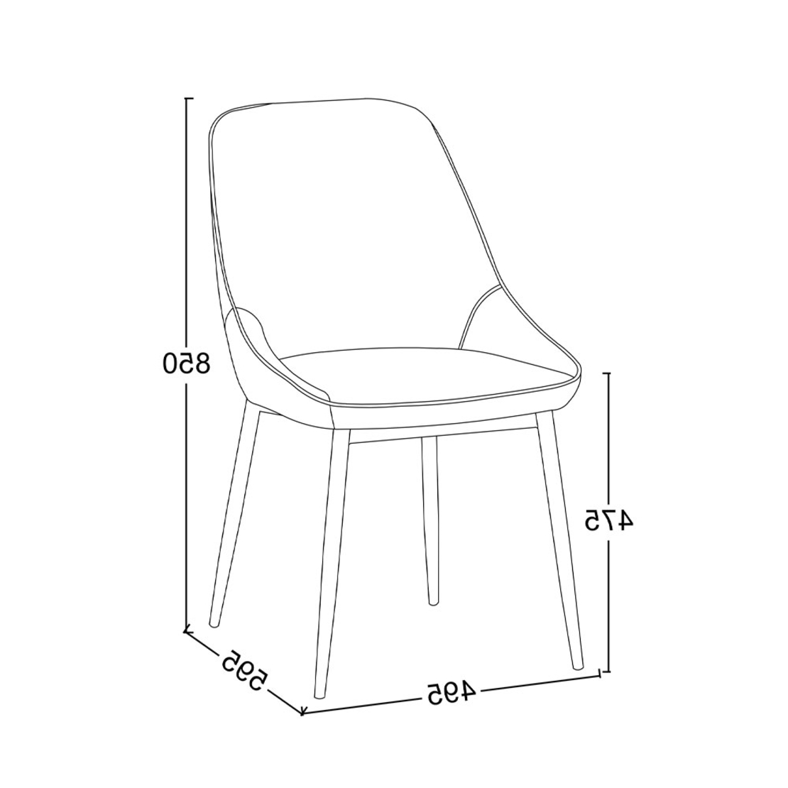 CALIPER CHAIR FABRIC BROWN CAPPUCCINO METAL CAPPUCCINO PRC