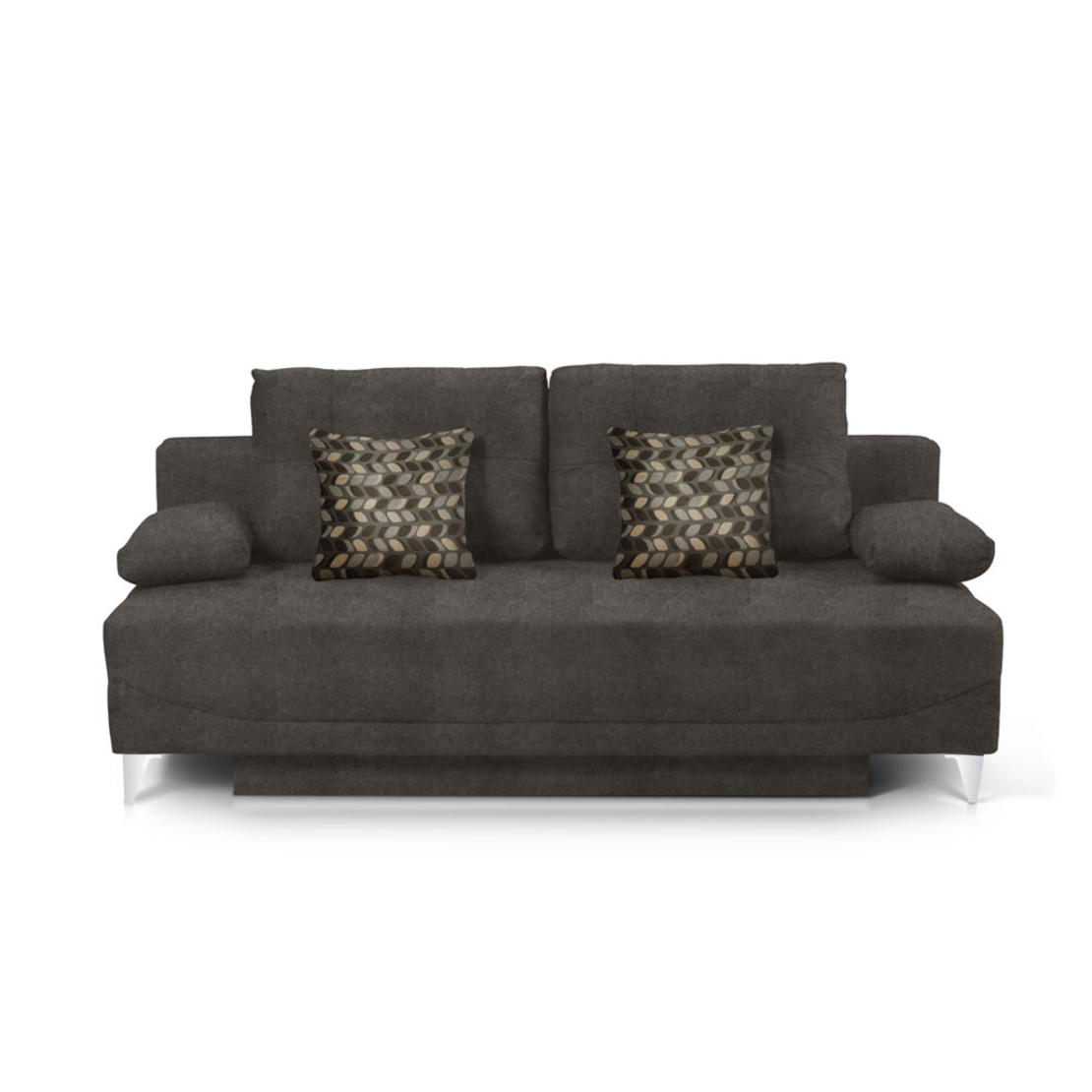 YOUNG ROME SOFA BED 3SEAT EASY CLEAN FABRIC STONE E1 EU