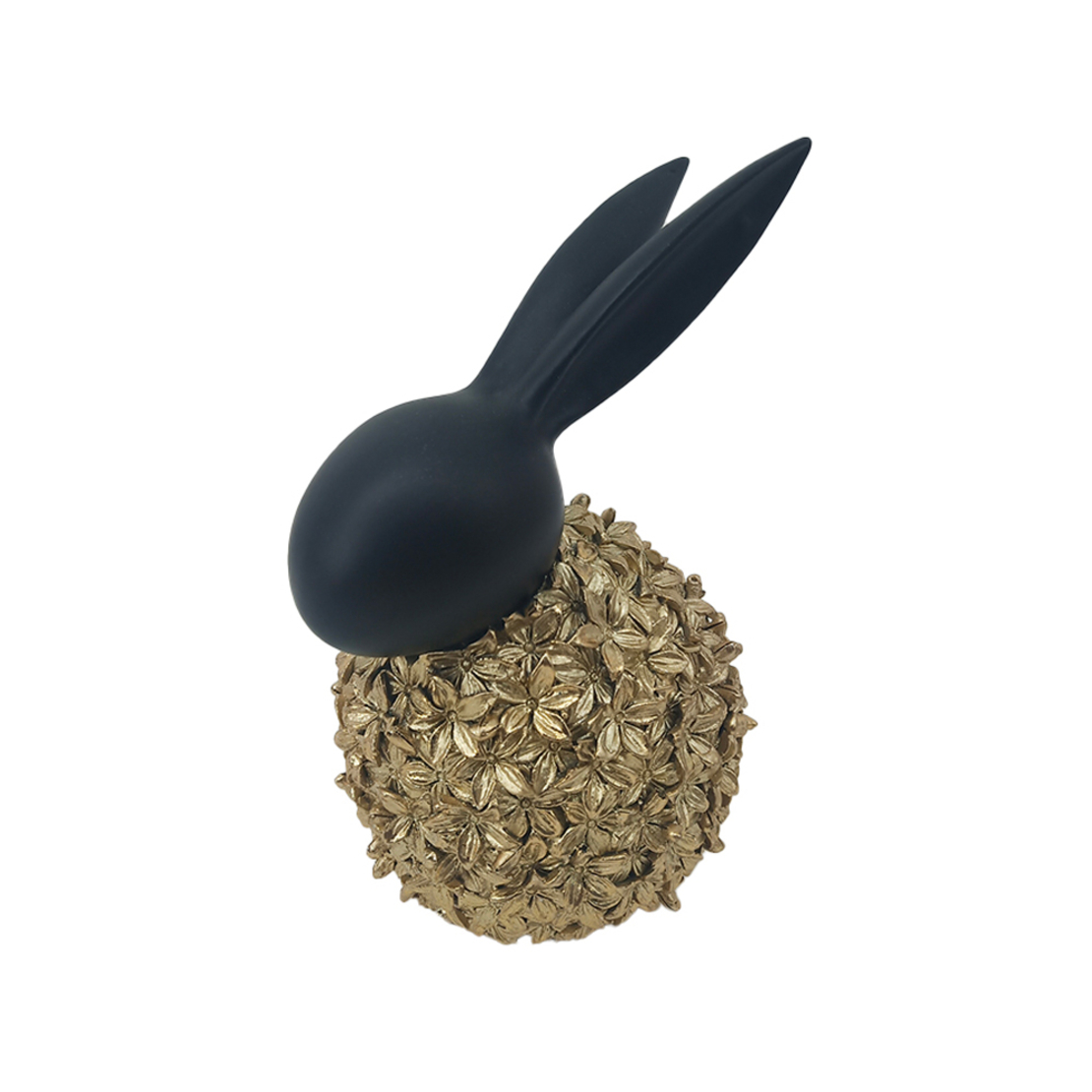 BLOOM RABBIT 1 DECO RABBIT POLYRESIN GOLD BLACK 12