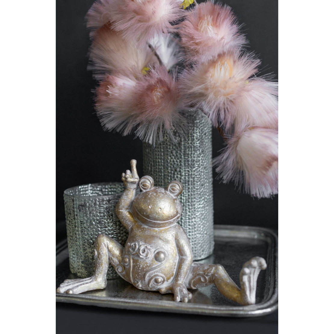 YOGA FROG 2 DECO FROG POLYRESIN GOLD 32,3x14,1xH20