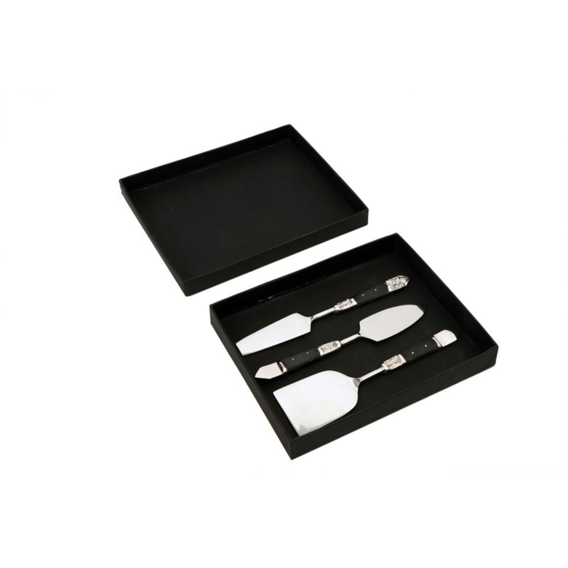 ROYAL SERVING SET STEEL RESIN BLACK 16,5x5xH0,5cm
