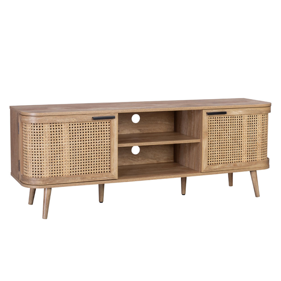 MONMARTE TV STAND CHIPBOARD WITH MELAMINE CARTA NATURAL 150x39xH56cm E1 PRC
