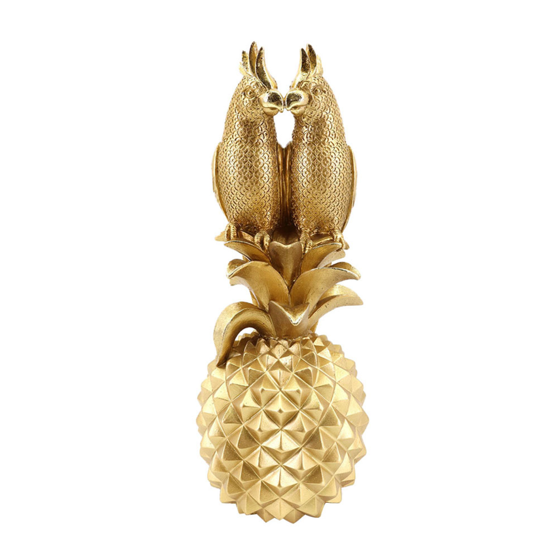 SAMGAI ANANAS DECO PARROT POLYRESIN GOLD 12,9x13,5