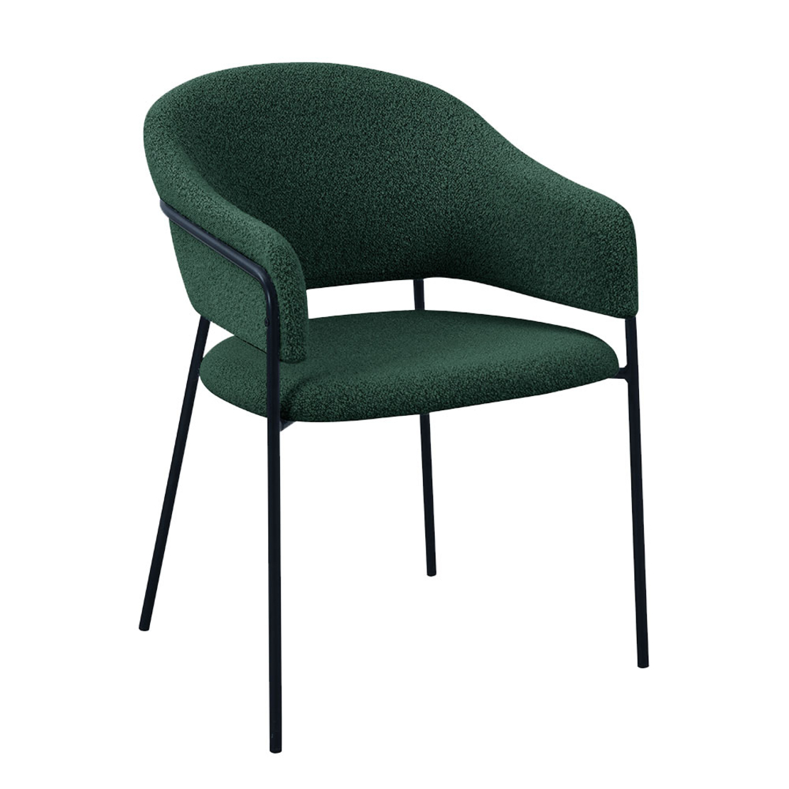CONNECT CHAIR FABRIC GREEN DARK METAL BLACK PRC