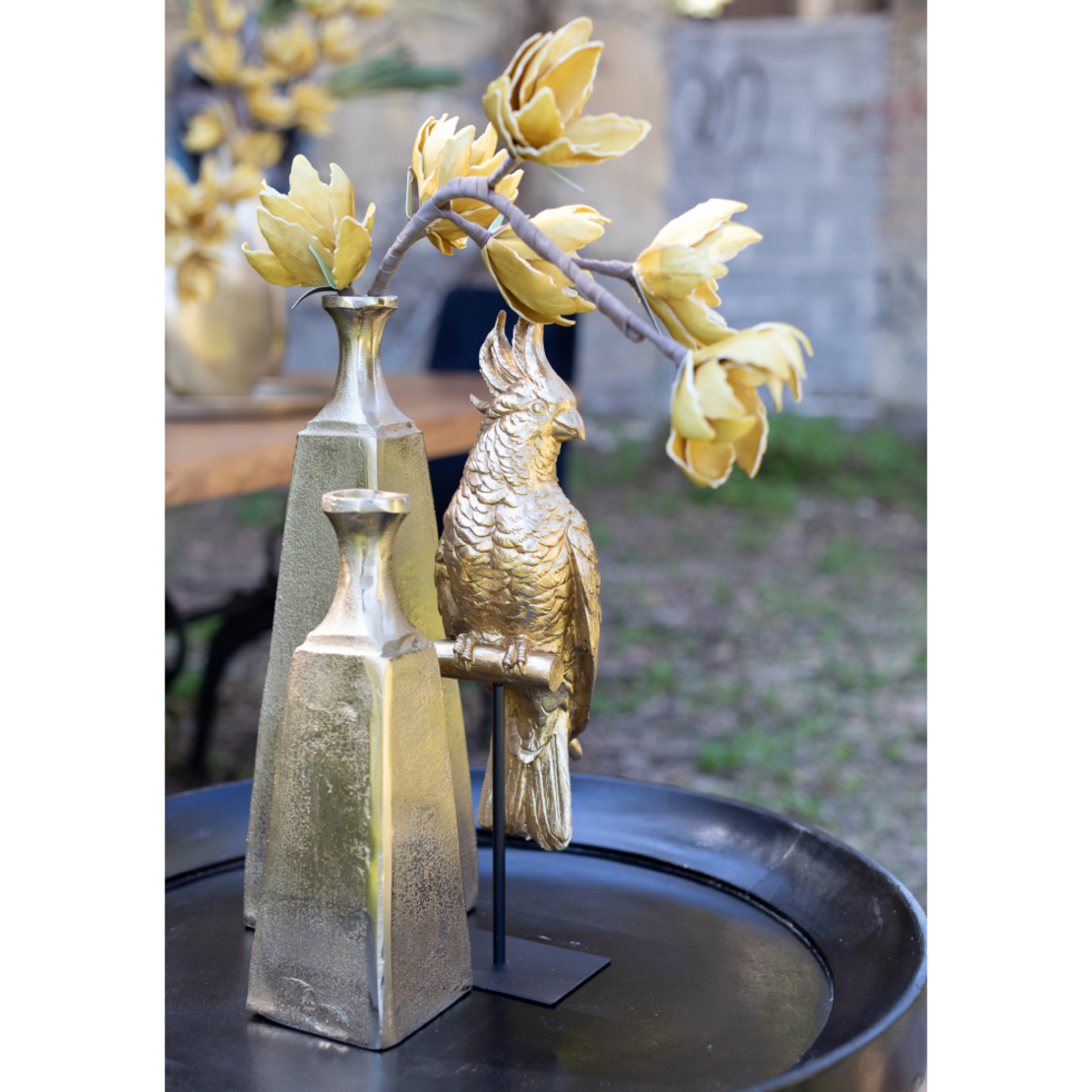 GLORY VASE ALUMINIUM GOLD D10xH30cm IN
