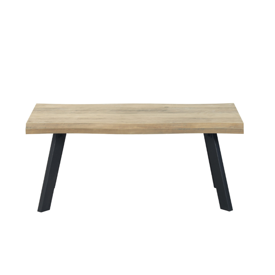 BRICK-URBAN COFFEE TABLE CHIPBOARD WITH MELAMINE CARTA NATURAL BLACK METAL 110x60xH45cm E1 PRC