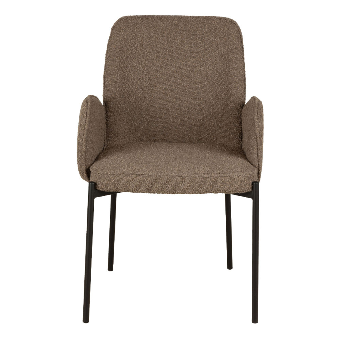 PETALS CHAIR FABRIC BROWN METAL BLACK PRC