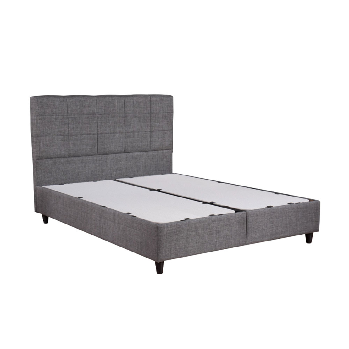 DEAL SET BED WITH STORAGE AND MATTRESS FABRIC GREY E1 TR
