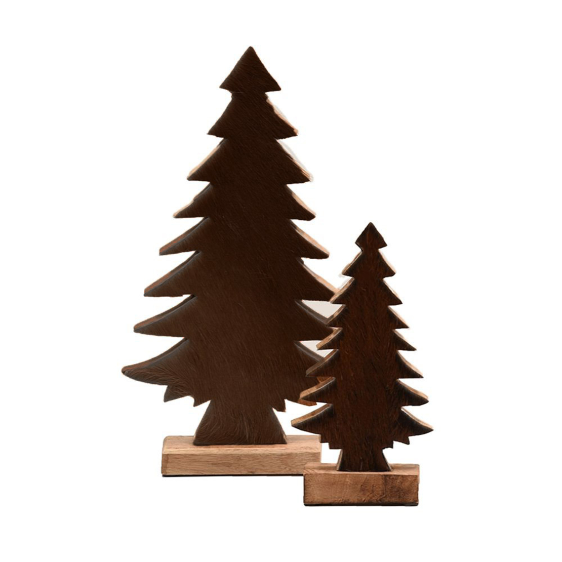 XMAS PEUPLE TREE BROWN 20x6xH25cm IN