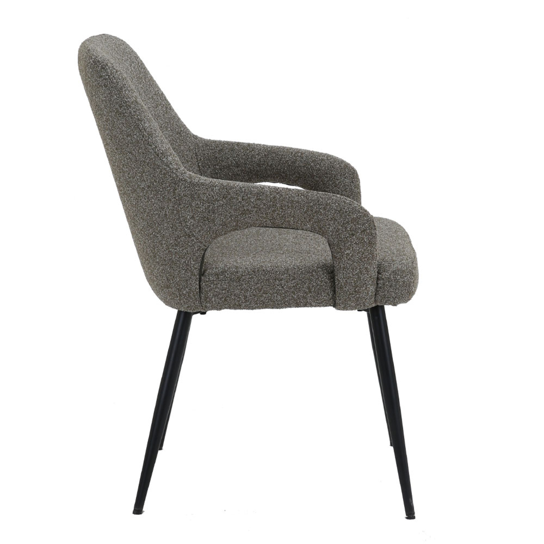 PONTE CHAIR FABRIC OLIVE GREEN METAL BLACK E1 PRC