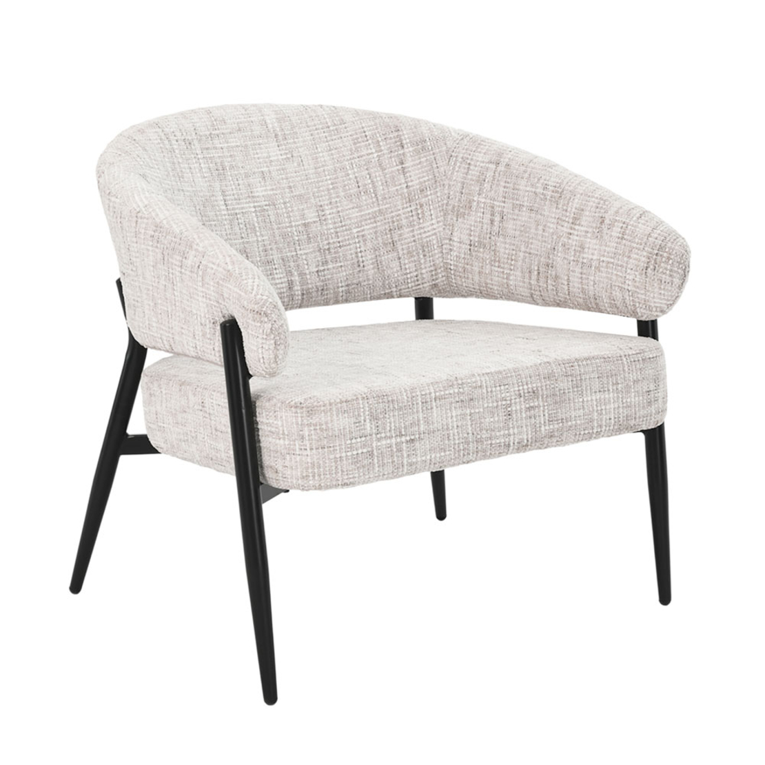 MORITZ ARMCHAIR FABRIC BEIGE METAL BLACK E1 PRC