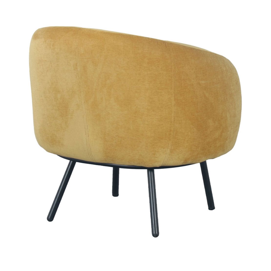 MALU ARMCHAIR FABRIC YELLOW METAL BLACK E1 PRC