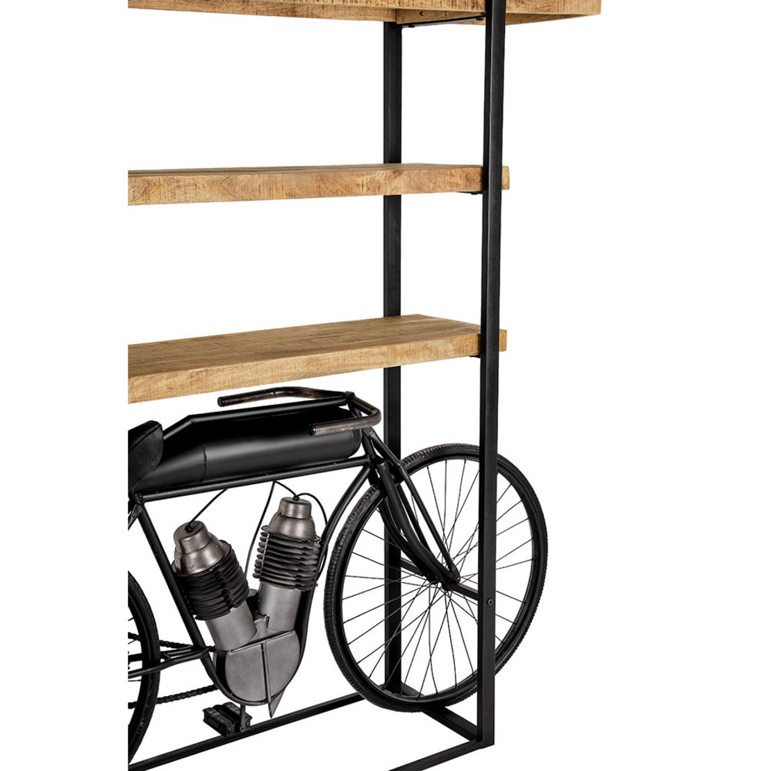 MOTOR BOOKCASE TALL METAL NATURAL WOOD MANGO 183x41xH183cm IN
