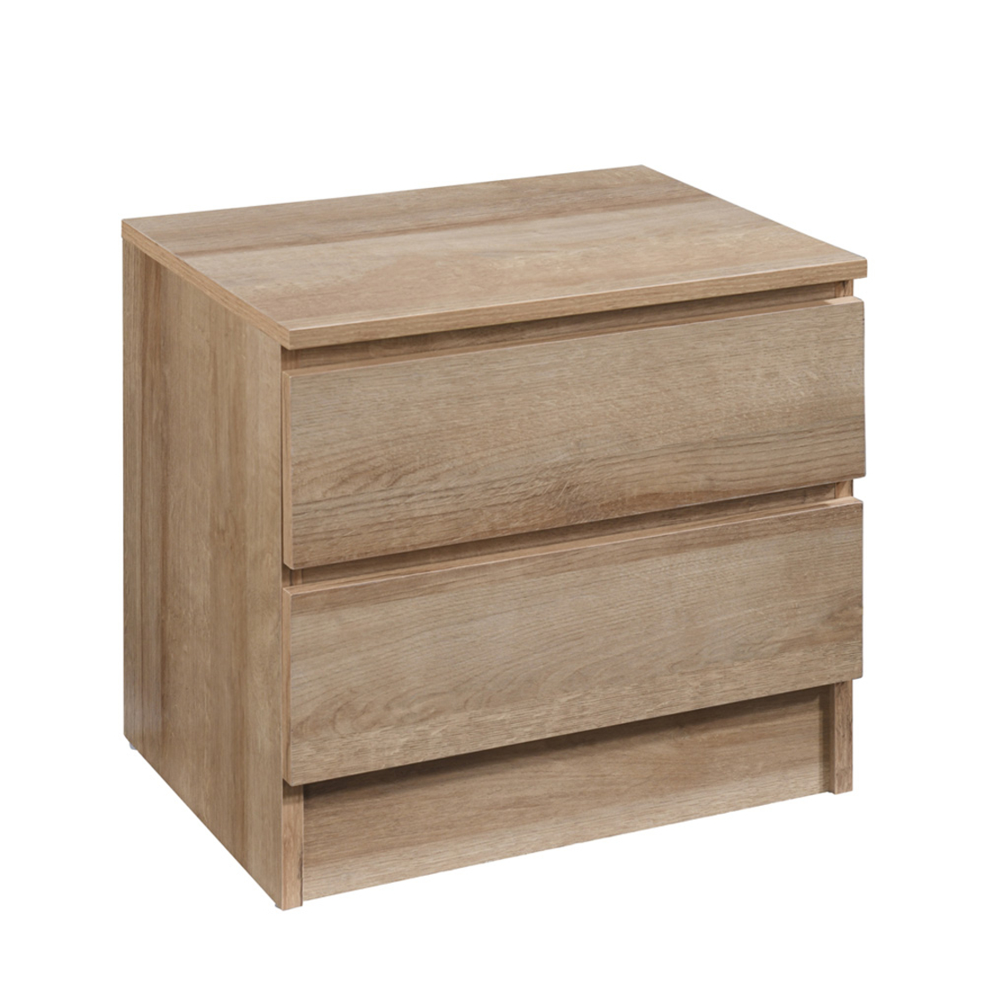 POLO NIGHTSTAND 2DRAWERS CHIPBOARD WITH MELAMINE CARTA OAK E1 MY