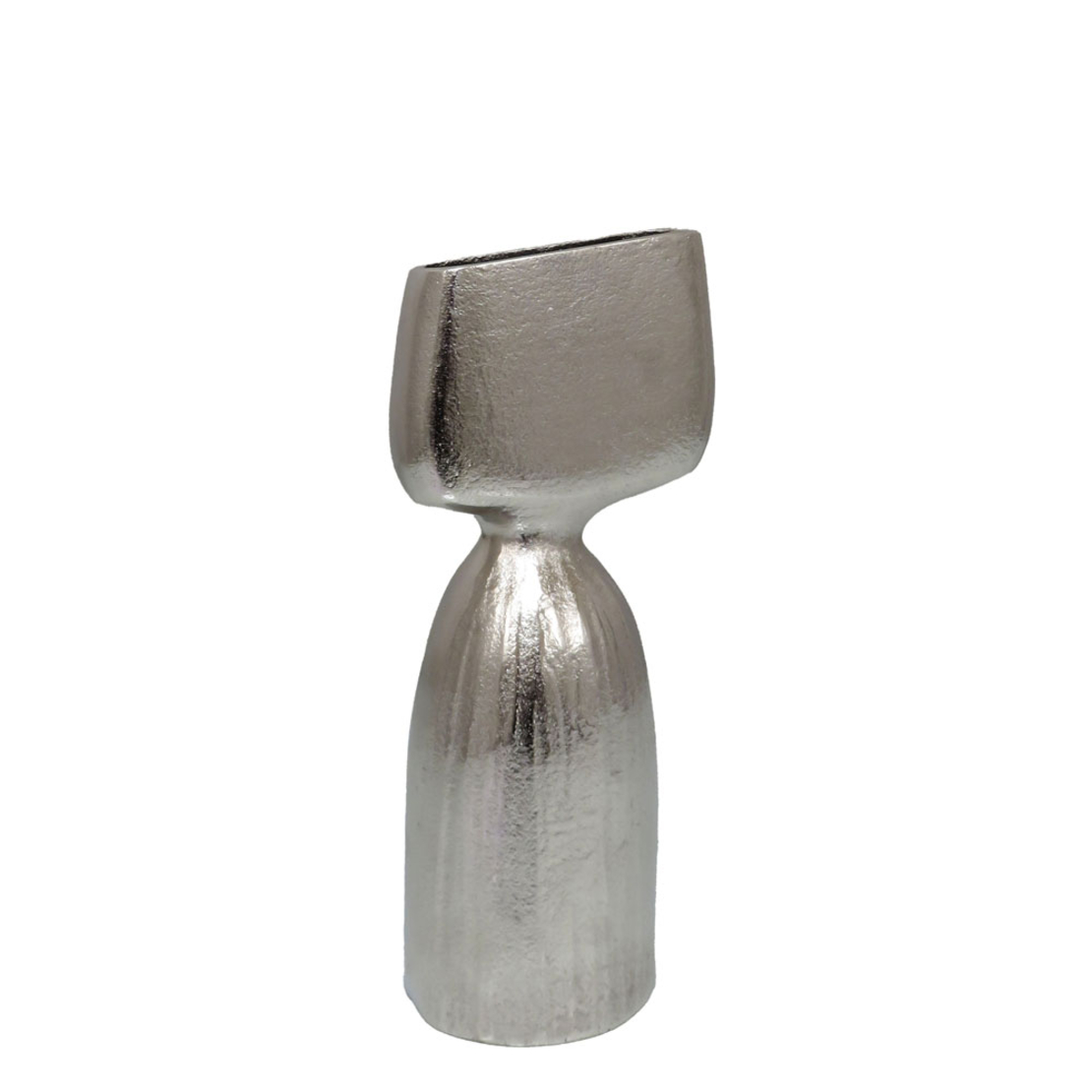 COBI VASE 13x10x30 ALUMINIUM SILVER