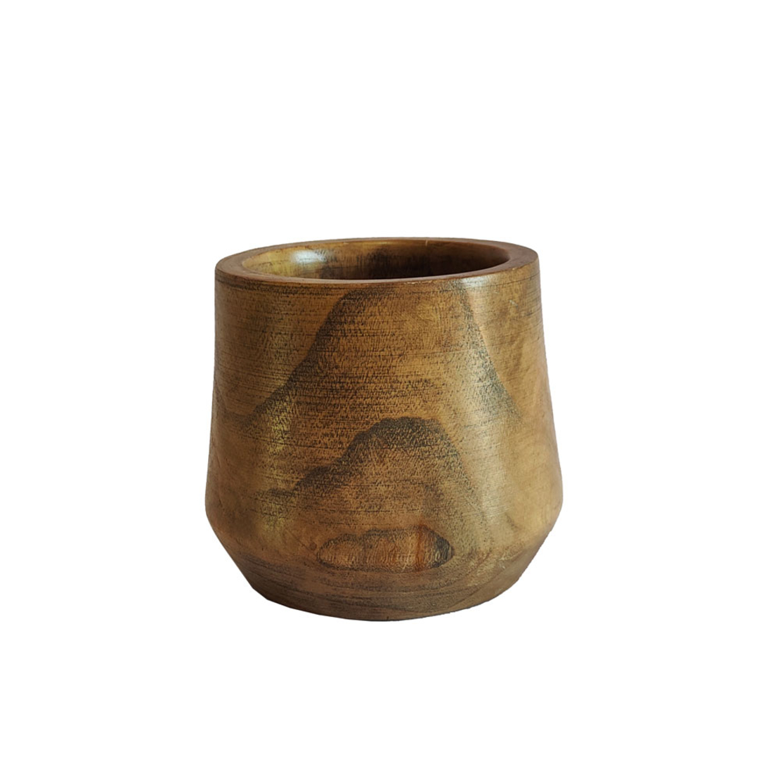 CEDAR VASE WOOD BROWN 23x23xH20cm PRC