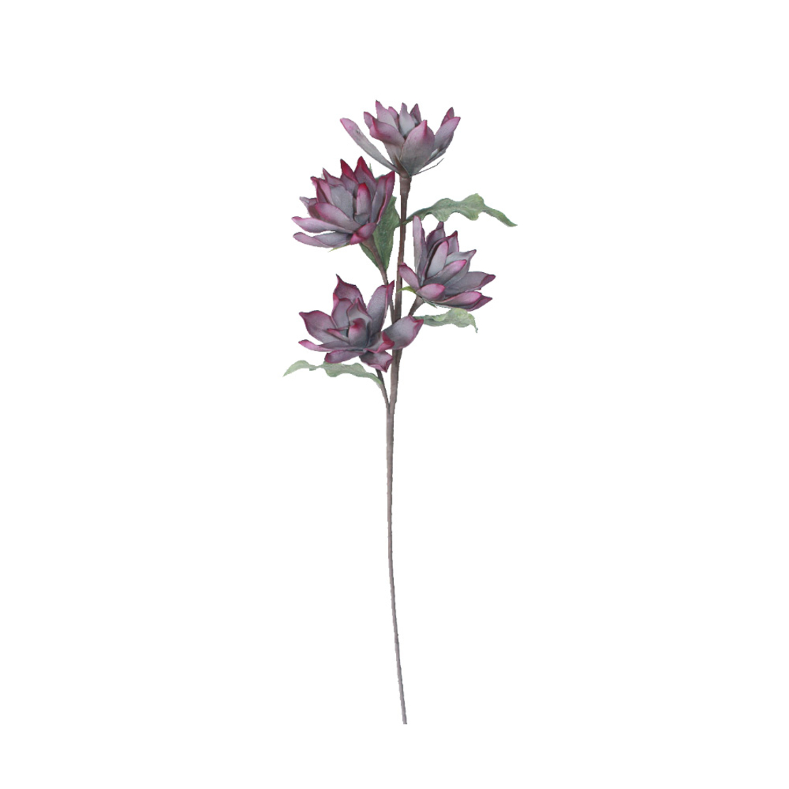 GULAB 2 ARTIFICIAL FLOWER EVA FOAM FUCHSIA GREY H9