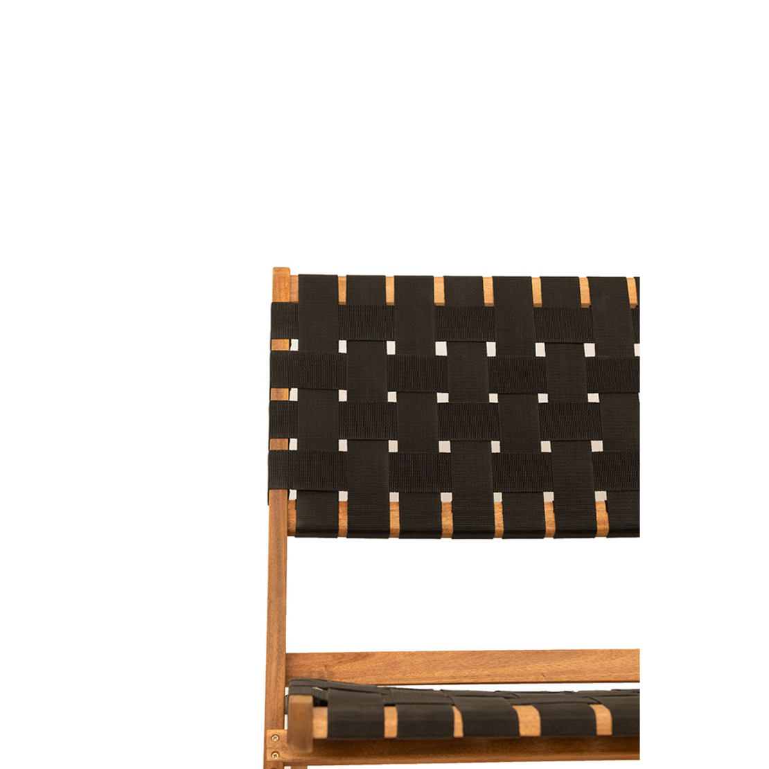 HASTAG CHAIR FOLDING NAYLON STRIPES BLACK NATURAL 78x60xH72,5cm VN