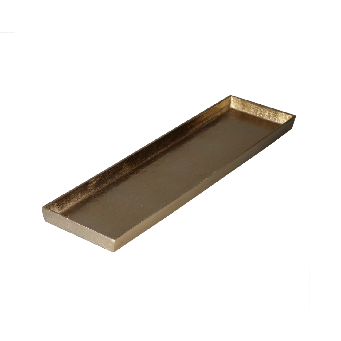 WARDA TRAY ALUMINIUM GOLD 60x15,5xH3cm IN