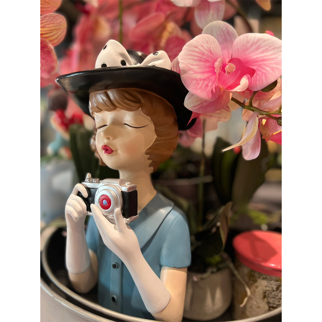 TRAVEL GIRL 6 DECO POLYRESIN MULTICOLOR 14,5x14xH3