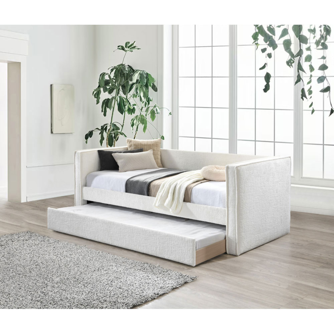 CALMO SOFA BED (FOR MATTRESS 90x195cm) FABRIC CREA