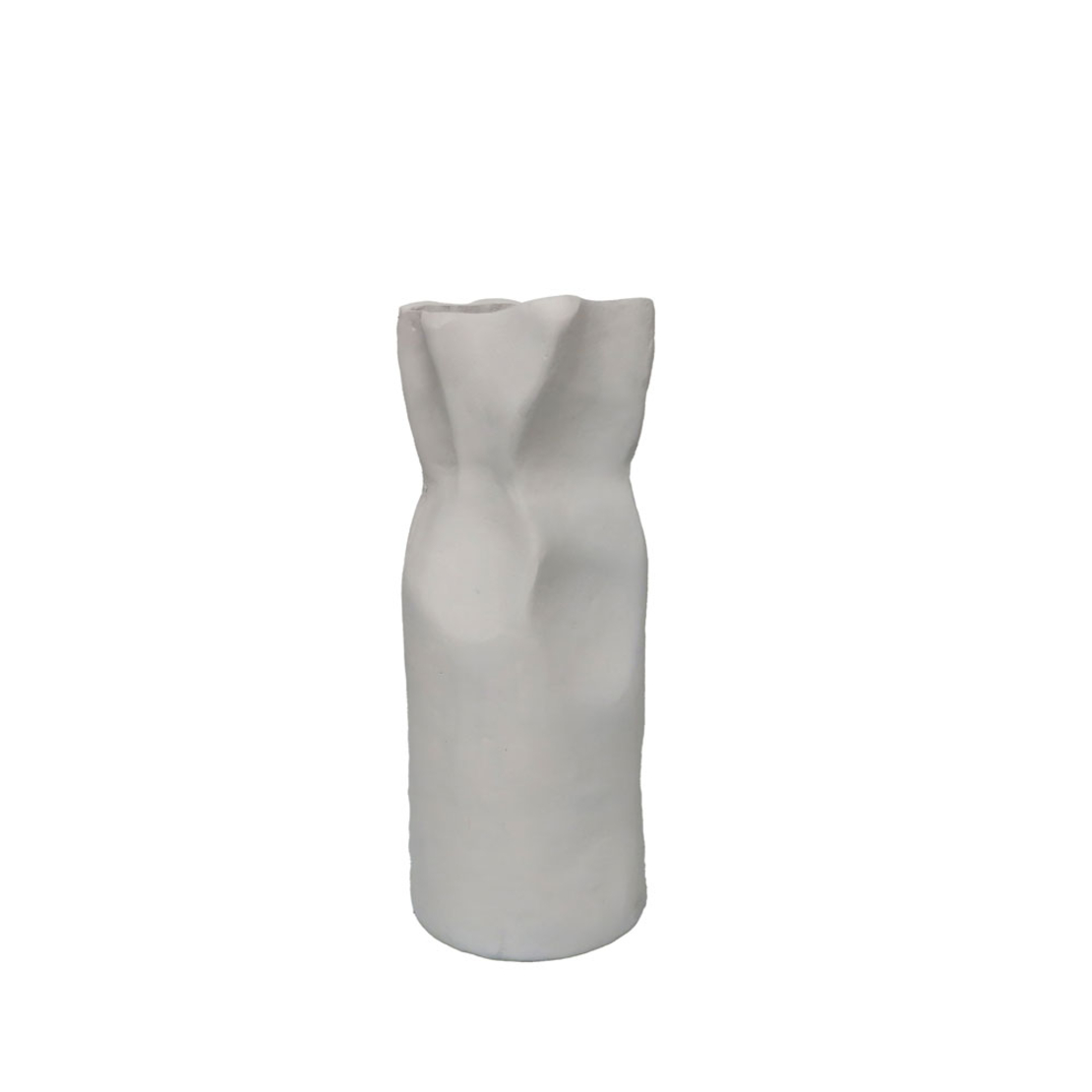 GRANTAS VASE 14x13x35 ALUMINIUM WHITE