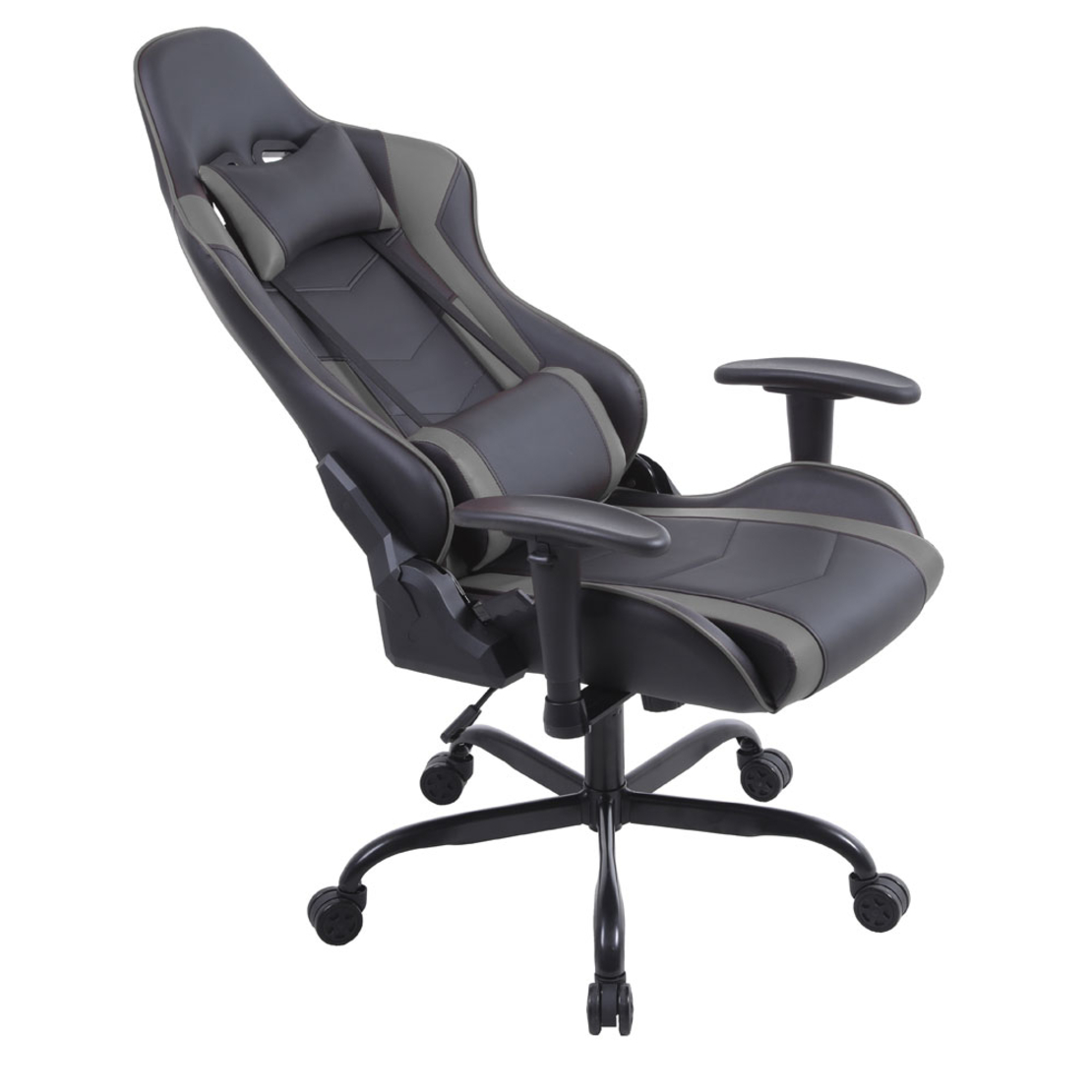 EXPLOR GAMING CHAIR DESK FABRIC BLACK METAL GREY METAL 50x71xΗ135cm PRC