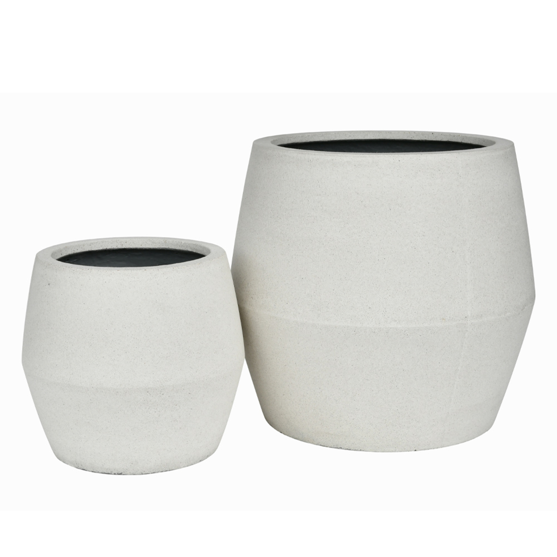 LOTUS PLANTER SET 2PCS CONCRETE BEIGE 53x53xH48cm