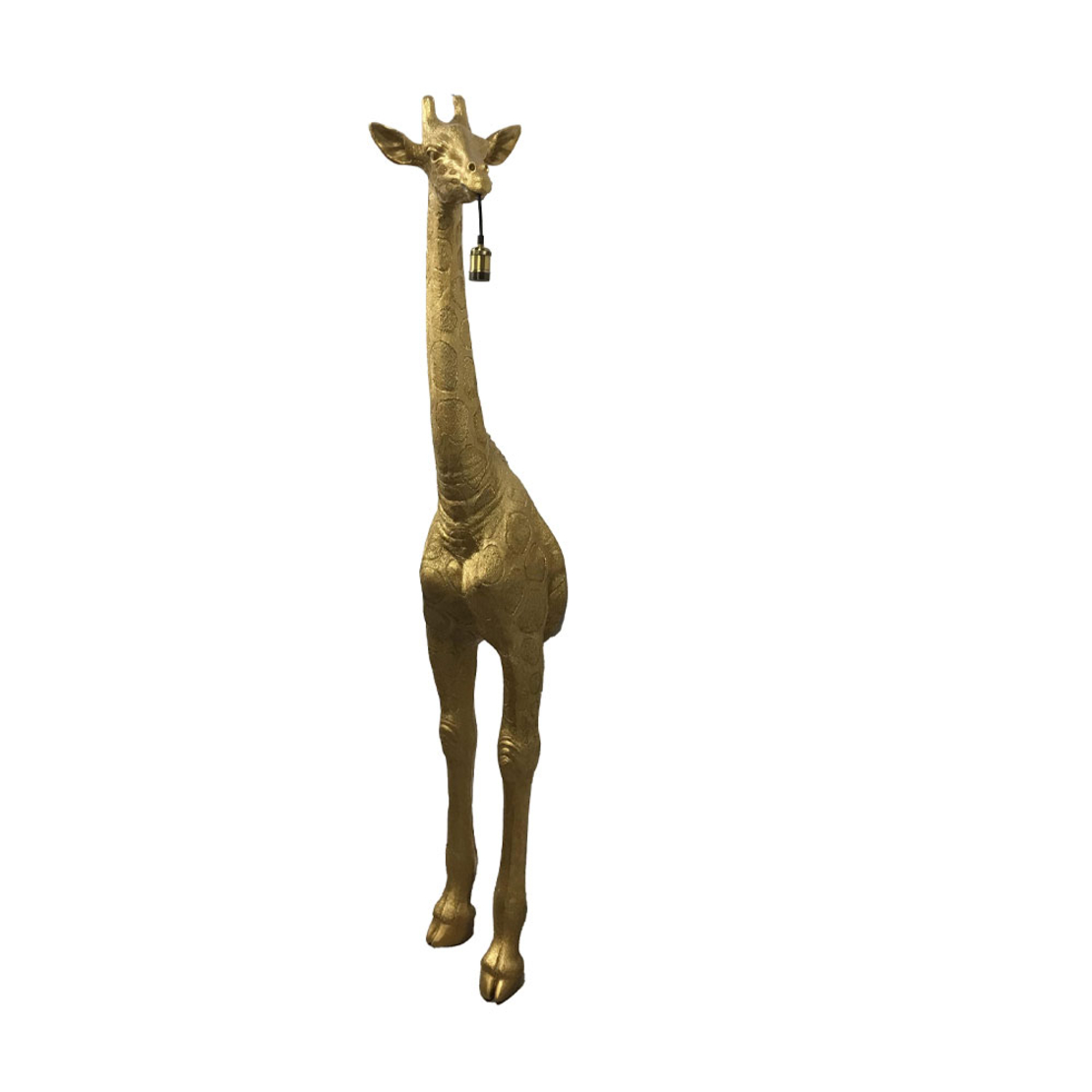 GIRAFE LAMP FLOOR 42x35x196 FIBERGLASS GOLD