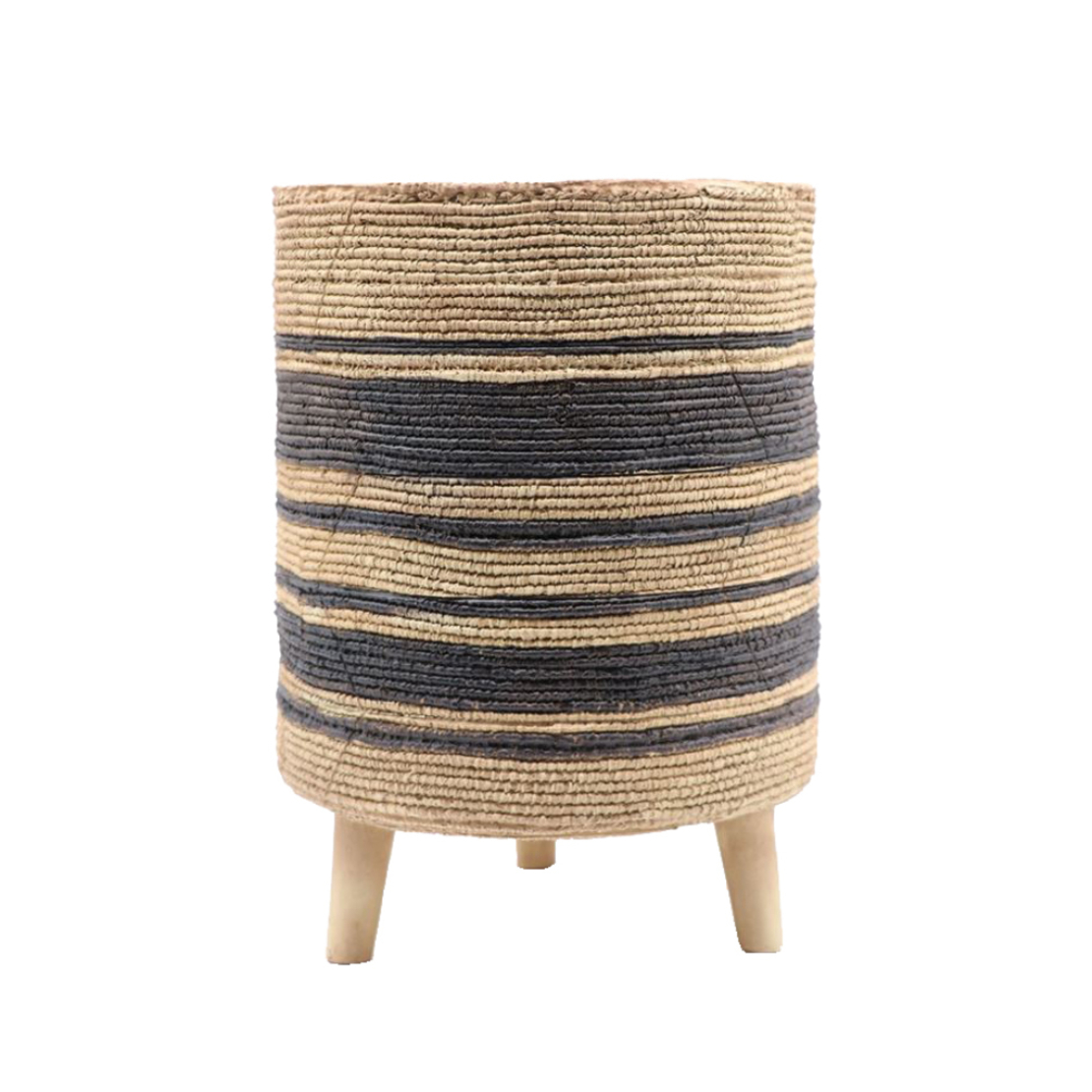 INKA PLANTER POLYRESIN NATURAL BLACK 24,5x24,5xH31