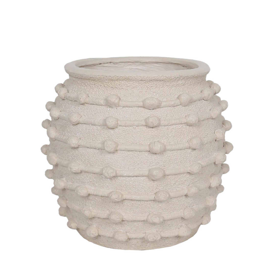 NISYROS PLANTER MGO BEIGE 37x37xH37cm PRC