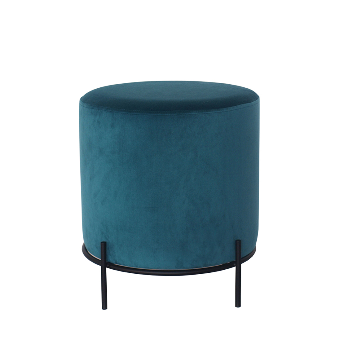 TOFFEL STOOL FABRIC EMERALD METAL BLACK E1 PRC