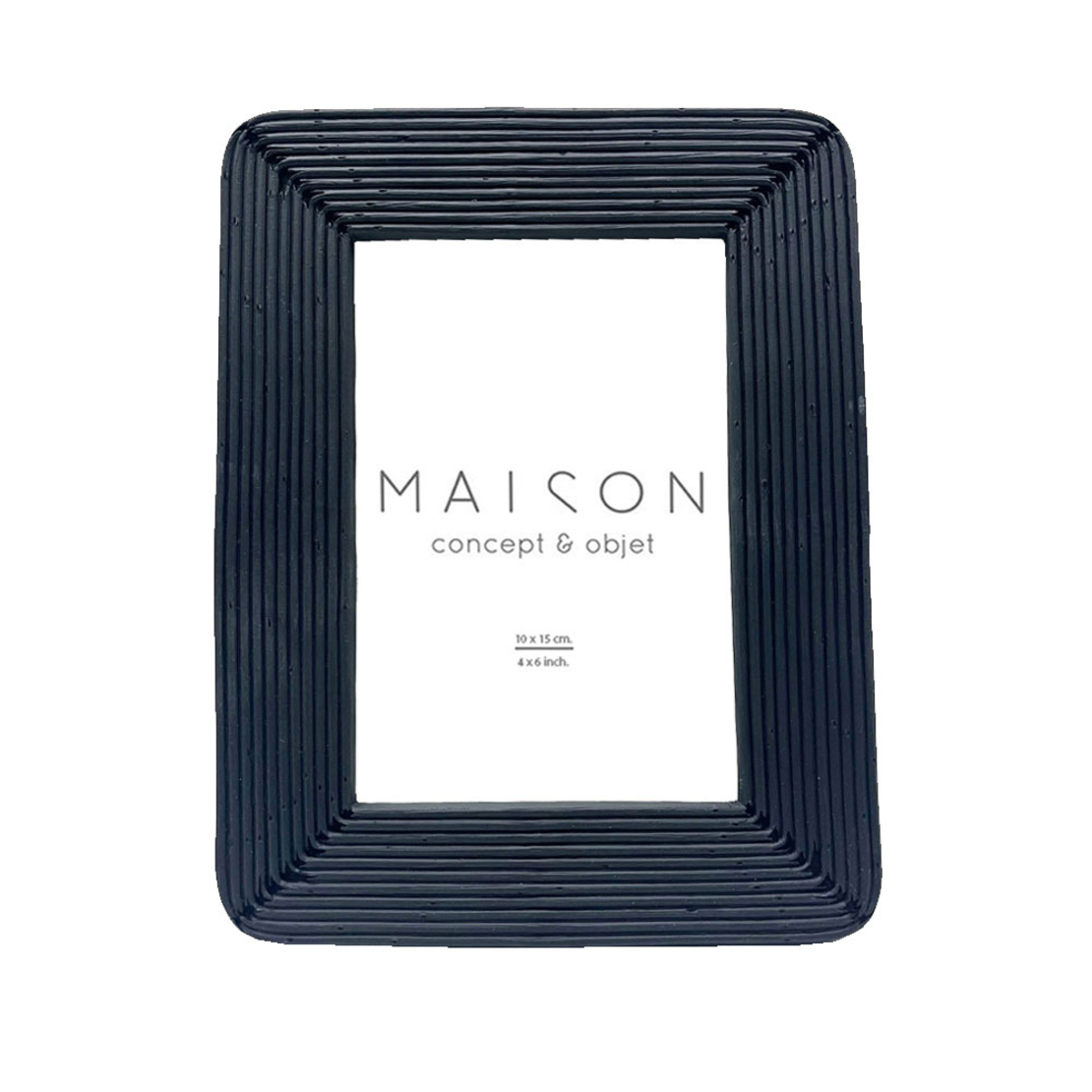 EDWARD PHOTO FRAME POLYRESIN GLASS BLACK 16x1,7xH2