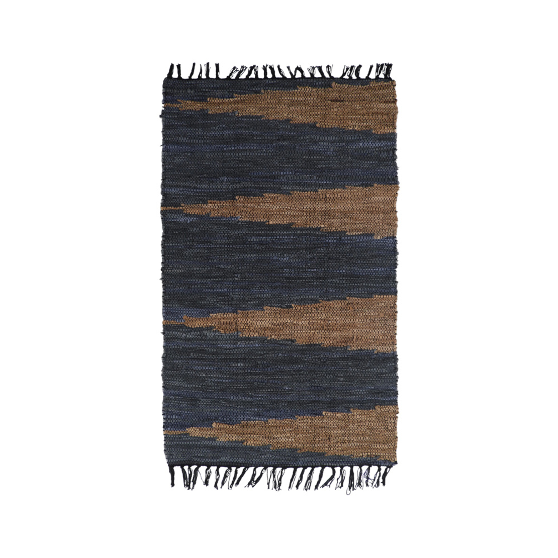 FUME CARPET LEATHER GREY BEIGE 60x90cm IN
