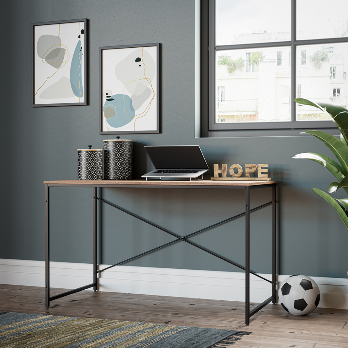 PLAIN DESK CHIPBOARD WITH MELAMINE SONOMA BLACK 120x60xH72cm E1 PRC