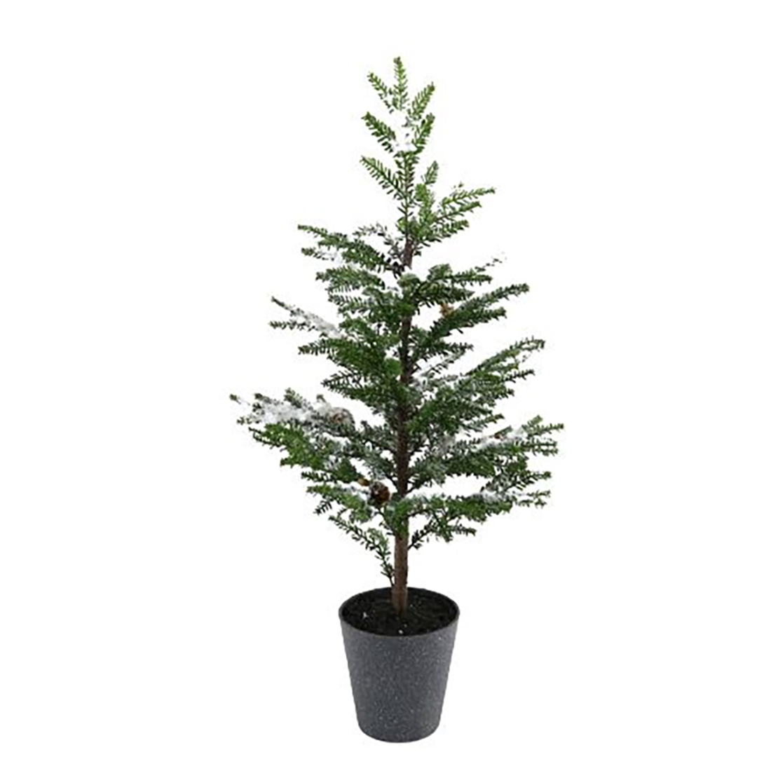 XMAS ALNUS TREE IN LITTLE POT PVC PE GREEN GREY D3