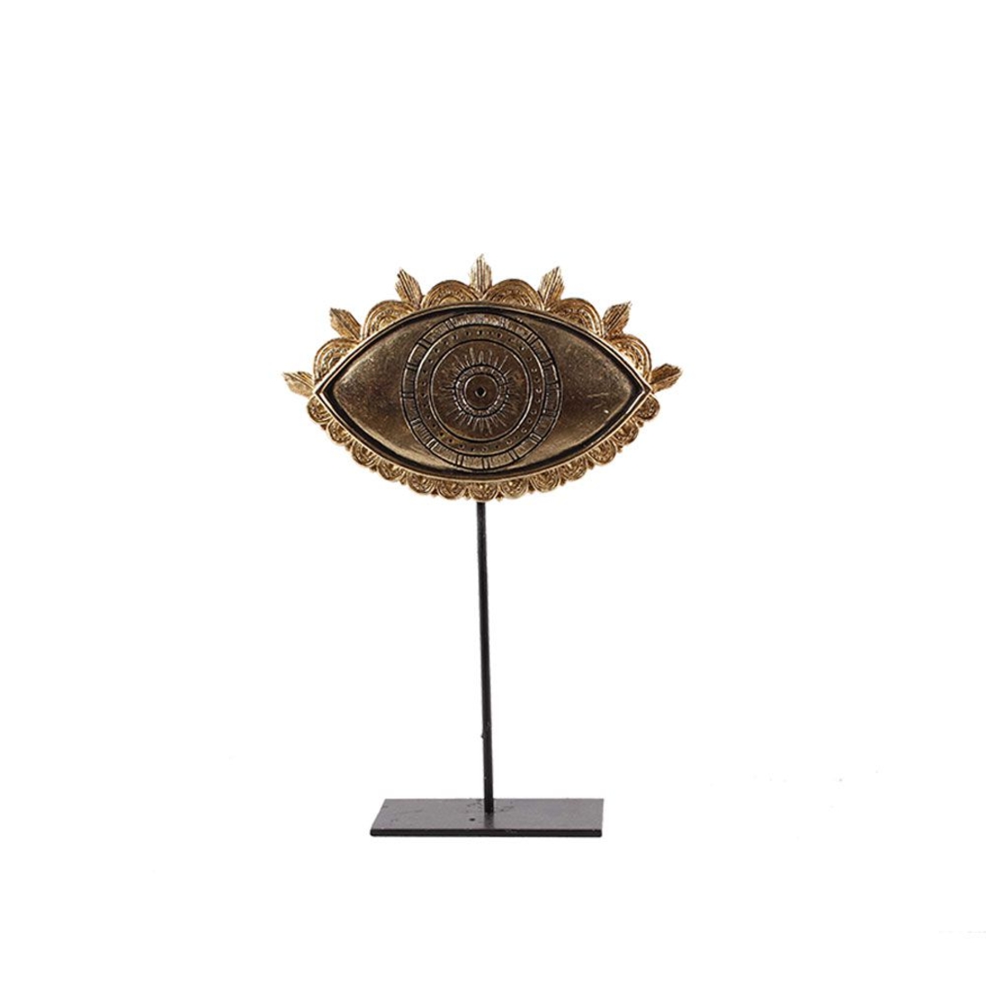 THE EYE DECO POLYRESIN GOLD BLACK 18,5x6,5xH29,5cm