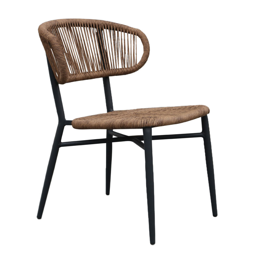SEDAI CHAIR ALUMINIUM BLACK WALNUT 55x60xH78cm PRC